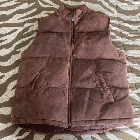 ☀️🏝️Lilly Pulitzer Suede Brown Vest - Picture 1 of 3